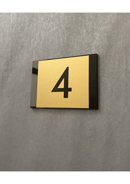 Minimal Gold Tasarım Kapı Numarası fiyatları