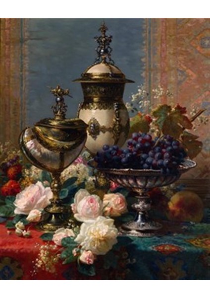 Masanın Süsleri Çiçeller Pixart Sanat Elmas Mozaik Tablo Diamond Türkiye 48*58