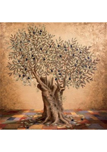 Ikili Zeytin Ağacı Pixart Sanat Elmas Mozaik Tablo Diamond Türkiye 76*76