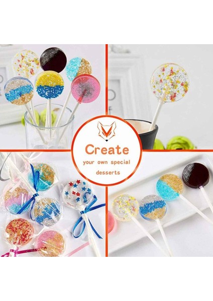 Çubuklu Silikon Yuvarlak Lolipop Şeker Kalıbı-8 Li BT078-2