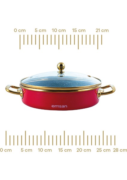 Troy Kapaklı Sahan Kırmızı 20 cm fırsatları