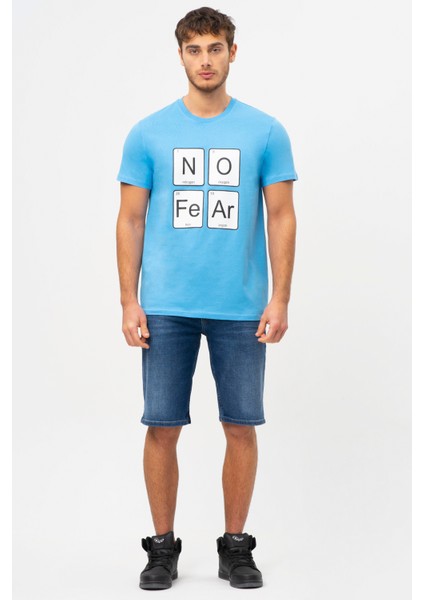 Mavi Bisiklet Yaka Kısa Kollu Penye Erkek Tişört Nfr-m50041