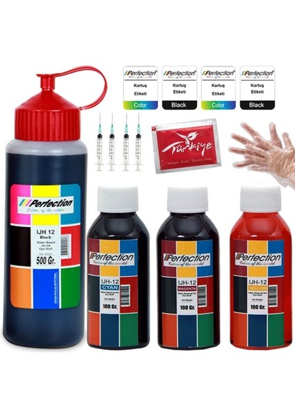 Perfectıon Hp Dolabilen 950XL-951XL Kartuşlara Uyumlu Muadil Mürekkep Seti 800 ML