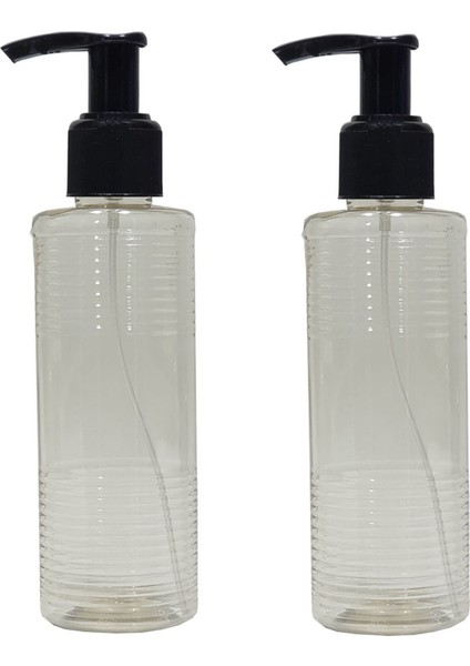 Sert Plastik 200 ml Boş Sprey Kolonya Dezenfektan Şişesi, Sıvı Sabun Pompalı 2 Adet