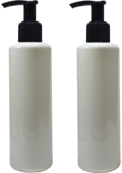 Sert Plastik 250 ml Boş Sprey Kolonya Dezenfektan Şişesi, Sıvı Sabun Pompalı 2 Adet