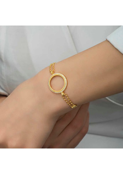 Gümüş Çeyrek Takılabilen Altın Kaplama Kadın Bileklik modelleri