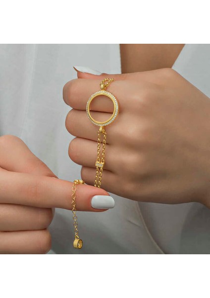 Gümüş Çeyrek Takılabilen Altın Kaplama Kadın Bileklik indirimleri