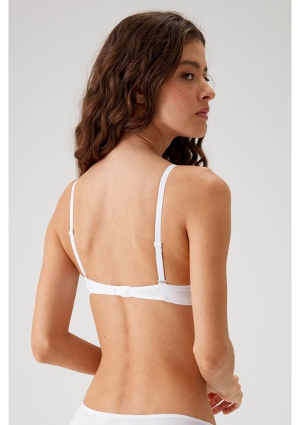 2'li Ekonomik Paket Siyah-Beyaz 6010 Madrid Balenli Dolgusuz Micro T-Shirt Sütyen Seti Slip Hediyeli fırsatları