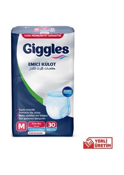 Emici Külot Hasta Bezi M Beden 30 Adet