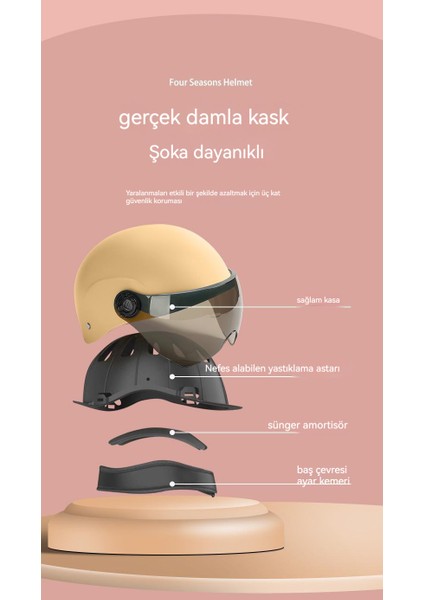 Life Kask Motosiklet Yarım Kask Gibi (Yurt Dışından)