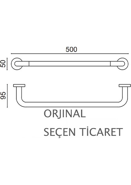 D10 017 Paslanmaz Pirinç Dilek Uzun Havluluk 50 cm fiyatları