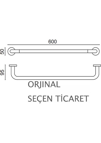 D10 018 Paslanmaz Pirinç Dilek Uzun Havluluk 60 cm fiyatları