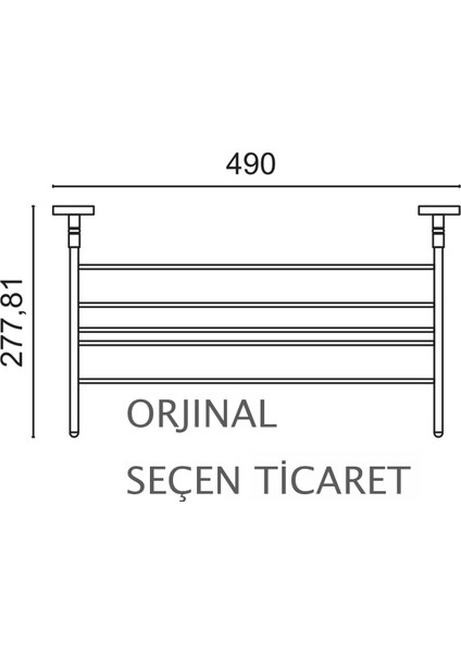 D10 019 Paslanmaz Pirinç Dilek Raf Havluluk 45CM fiyatları