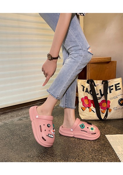 Delikli Ayakkabı Sandalet Kadın Yaz Moda Çanta Dışında Yumuşak Tabanlı Kaymaz Terlik Giyen Kadın (Yurt Dışından) indirimleri