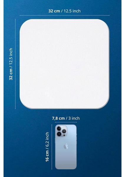 32X32 cm Pres Kompozit Radius Kesim Tuval 3'lü Set fırsatları