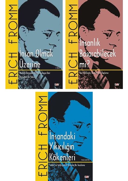 Erich Fromm 3 Kitap Set / Insan Olmak Üzerine - Insanlık Başarabilecek Mi? - Insandaki Yıkıcılığın Kökenleri