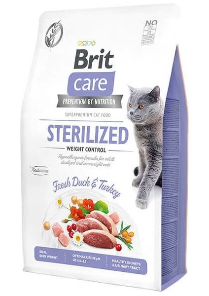 Hipoalerjenik Sterilized Ördek ve Hindili Tahılsız Kısırlaştırımış Kedi Maması 2 kg