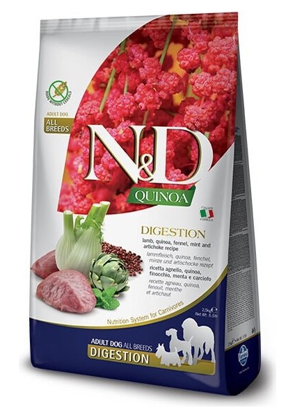 Quinoa Digestion Kuzu Yetişkin Köpek Maması 2.5 kg