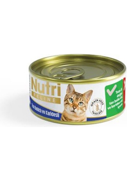 Ton Balıklı ve Karidesli Yetişkin Kedi Konservesi 85 gr