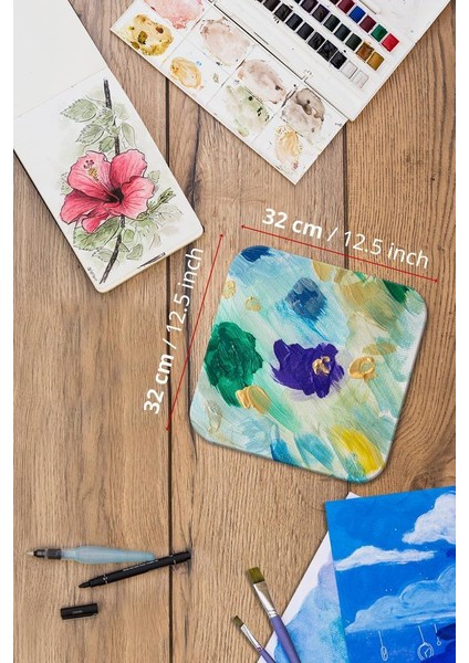 32X32 cm Pres Kompozit Radius Kesim Tuval 6'lı Set fiyatları