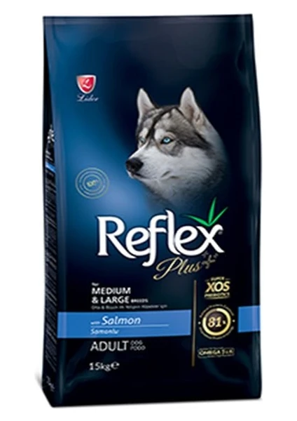 Reflex Plus Somonlu Yetişkin Köpek Maması 15 kg