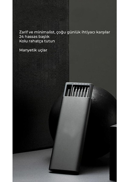 24'lü Hassas Mıknatıslı Çoklu Tornavida Seti Ps4 Elektronik Saat Bilgisayar Tamir Tornavidası