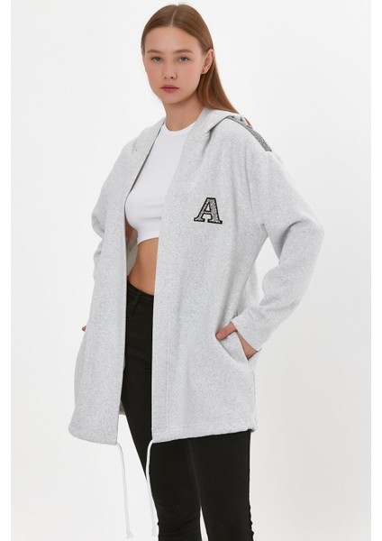 Kapüşonlu Omuz Detaylı Uzun Hırka (B22-30305) fiyatları