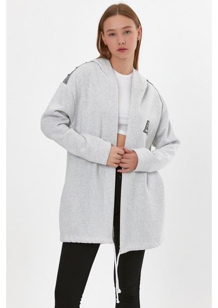 Kapüşonlu Omuz Detaylı Uzun Hırka (B22-30305) fırsatları