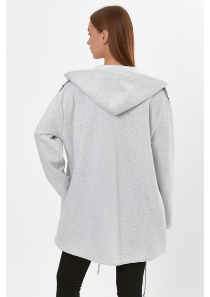 Kapüşonlu Omuz Detaylı Uzun Hırka (B22-30305) indirimleri