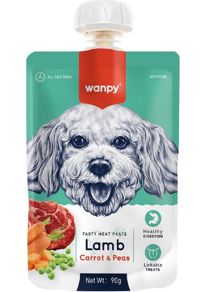 Taze Kuzulu & Havuçlu Köpek Et Ezmesi 90 gr