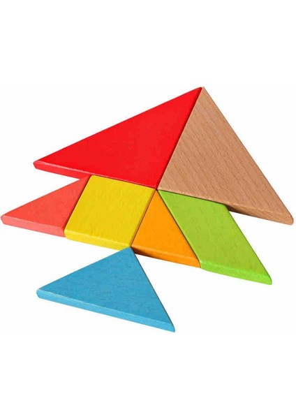 Wooden Toys Doğal Ahşap Eğitici Oyuncak 7 Parça Orta Tangram