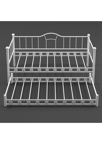 Kamelya Yavrulu Daybed Sedir Beyaz Karyola 90X190 indirimleri