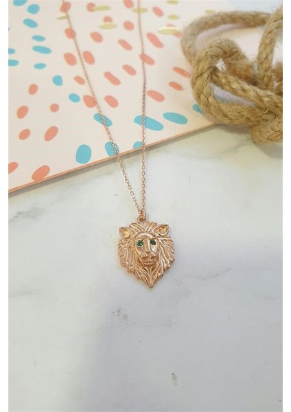 Aslan Gümüş Kolye