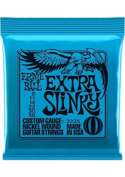 P02225 Extra Slinky Nickel Wound 008-038 Elektro Gitar Teli