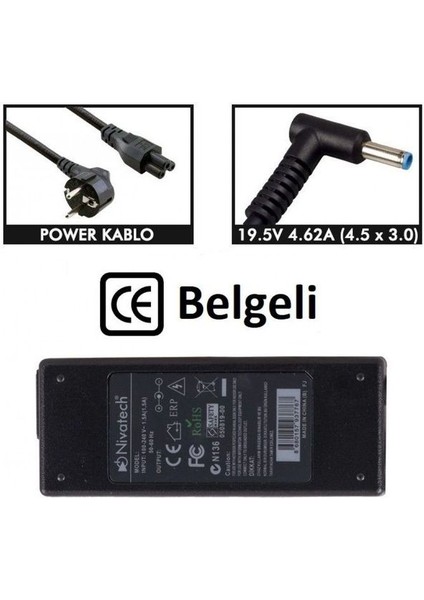 BC916 Hp 19,5V 4,62A (4,5*3,0mm) Notebook Adaptör