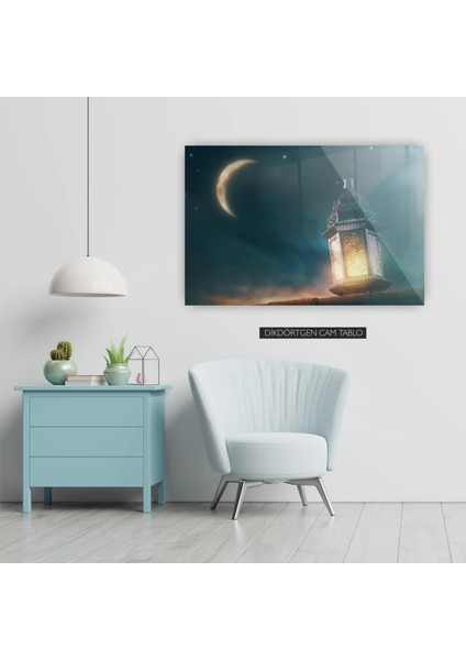 Fener Motifli Cam Tablo