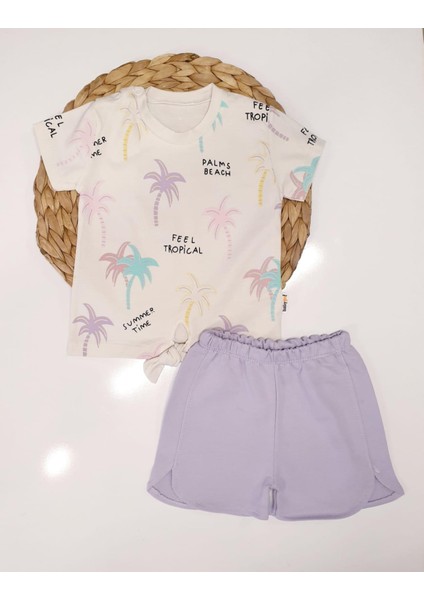 Palms Kız Bebek Şortlu Takım