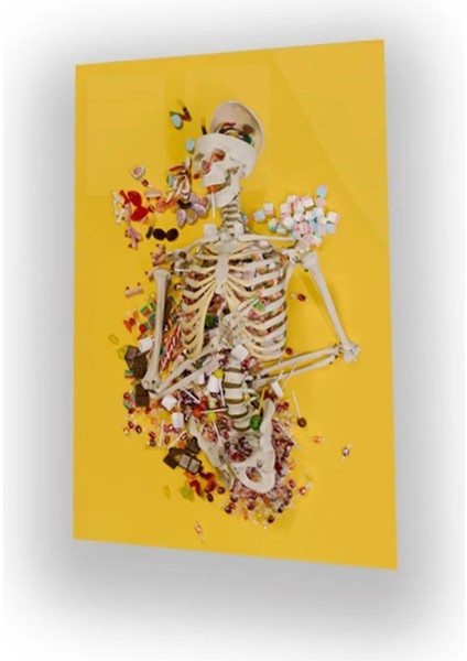 Skeleton With Candy Cam Tablo