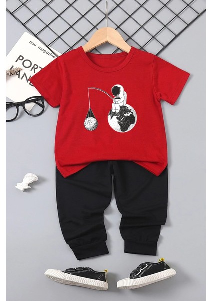 Çocuk Uzay Temalı Alt - Üst Eşofman Takımı