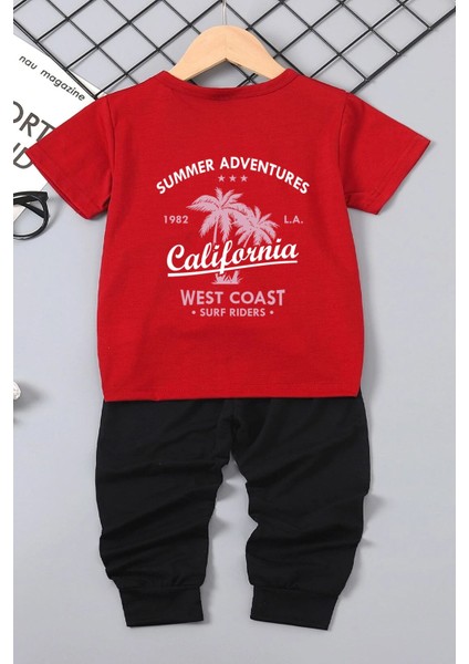 Çocuk California Baskılı Alt - Üst Eşofman Takımı