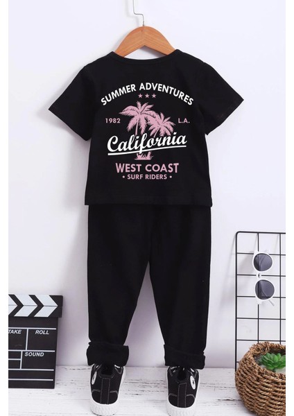 Çocuk California Baskılı Alt - Üst Eşofman Takımı