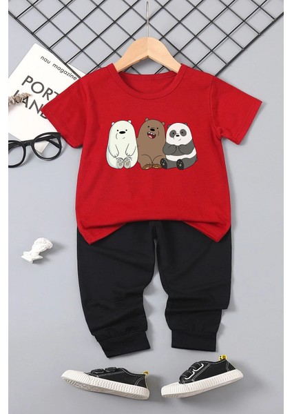 Çocuk Kafadar Ayılar Alt - Üst Eşofman Takımı