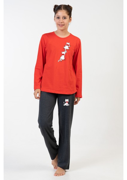 Kız Çocuk Uzun Kol Pijama Takım