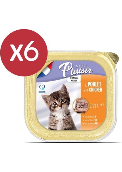 Pate Kitten Tavuklu ve Sütlü Yavru Kedi Konservesi 6X100 gr