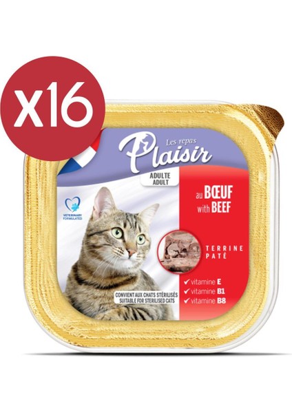 Pate Biftekli Kedi Konservesi 16X100 gr