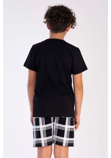 Pamuklu Erkek Çocuk Kısa Kol Şortlu Pijama Takım