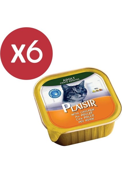 Pate Tavuklu Kedi Konservesi 6X100 gr