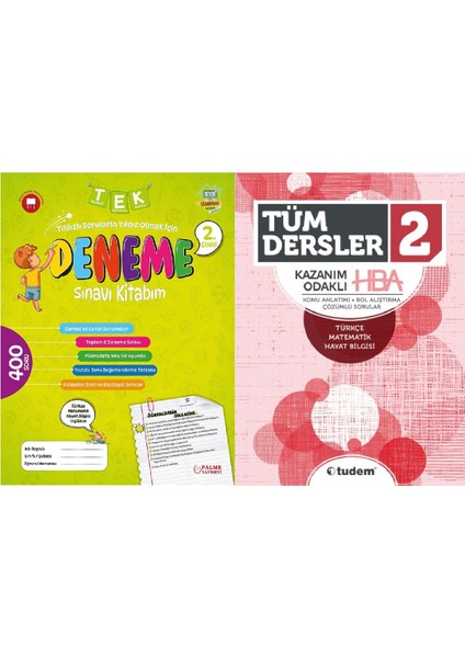 Tek 2. Sınıf Fasikül Deneme & Tudem 2. Sınıf Tüm Dersler Hba