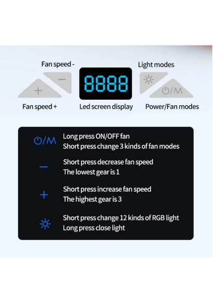 12 Rgb Işık Modlu LCD Ekranlı Notebook Soğutucu - Yükseklik Ayarlı Fan Hız Kontrollü Telefon Tutucu