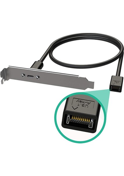 USB 3.1 Key A Typec Çevirici 20 Pin Typec Çevirici Key A Type-C Çevirici 50 cm Key A Typec 3.1 Çevirici